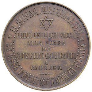 Character medals - Giuseppe Garibaldi (1807-1882) Medaglia 1887 Pellegrina...