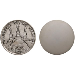 Cities medals - SAN MARINO Coppia di medaglie 1980 Prove di presentazio...