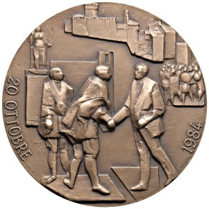 Cities medals - SAN MARINO Medaglia 1984 Visita del Presidente Sandro P...