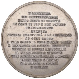 Cities medals - VENEZIA. Governo Provvisorio Medaglia 1848 Resistenza a...