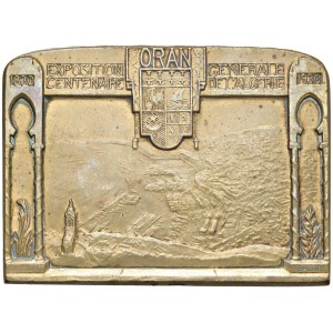 Foreign medals - FRANCIA-ALGERIA Placchetta Art Decò- Nouveau 1930 ORAN ...