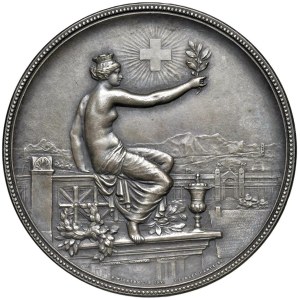 Foreign medals - SVIZZERA Zurigo. Medaglia 1895 - Schutzentaler, Schutze...
