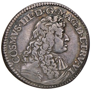 Italian coins - FIRENZE Cosimo III (1670-1723) Testone 1677 - MIR 333 A...