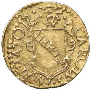 Italian coins - LUCCA Repubblica (1369-1799) Mezzo scudo d'oro 1552 - M...
