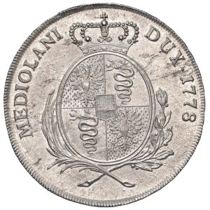 Italian coins - MILANO Maria Teresa (1740-1780) Scudo 1778 Crocetta sot...
