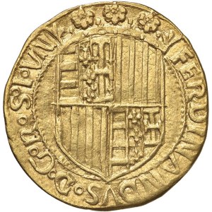 Italian coins - NAPOLI Ferdinando I d’Aragona (1458-1494) Ducato - Pann...
