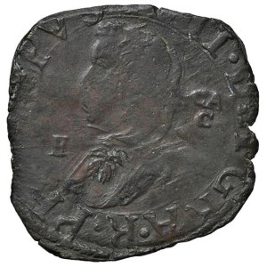 Italian coins - NAPOLI Filippo IV (1621-1665) Grano 1637 sigle GA/C E ...
