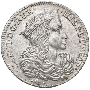 Italian coins - NAPOLI Carlo II (1674-1700) Tarì 1691 - Magliocca 22 AG...