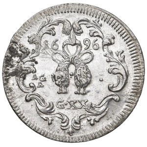 Italian coins - NAPOLI Carlo II (1674-1700) Tarì 1696 - Magliocca 27 AG...
