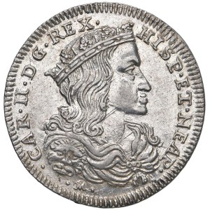 Italian coins - NAPOLI Carlo II (1674-1700) Tarì 1699 - Magliocca 30 AG...