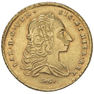Italian coins - NAPOLI Carlo di Borbone (1734-1759) 6 Ducati 1750 - Mag...