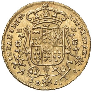 Italian coins - NAPOLI Carlo di Borbone (1734-1759) 6 Ducati 1755 D/ UT...