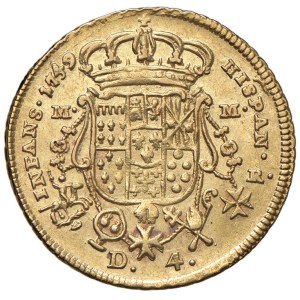 Italian coins - NAPOLI Carlo di Borbone (1734-1759) 4 Ducati 1749 capig...