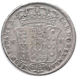 Italian coins - NAPOLI Carlo di Borbone (1734-1759) Piastra 1747 D/ NEA...
