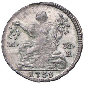 Italian coins - NAPOLI Carlo di Borbone (1734-1759) Mezzo carlino 1758 ...