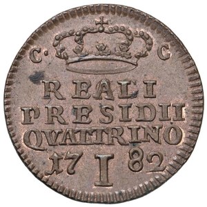 Italian coins - NAPOLI Ferdinando IV - Reali Presidi (1782-1798) Quattr...
