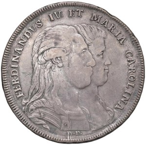 Italian coins - NAPOLI Ferdinando IV (1759-1816) Piastra 1791 PRO FAUST...