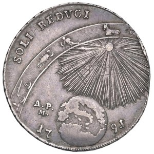 Italian coins - NAPOLI Ferdinando IV (1759-1816) Piastra 1791 SOLI REDV...