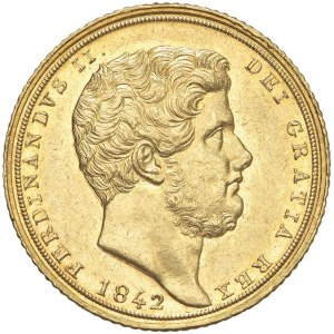 Italian coins - NAPOLI Francesco II (1830-1859) 6 Ducati 1842 - Maglioc...