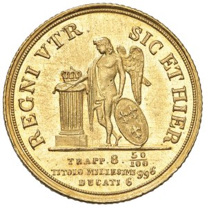 Italian coins - NAPOLI Francesco II (1830-1859) 6 Ducati 1842 - Maglioc...