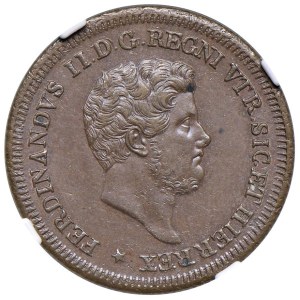 Italian coins - NAPOLI Ferdinando II (1830-1859) 3 Tornesi 1842 - Magli...