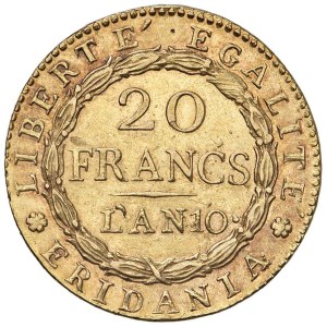 Italian coins - TORINO Repubblica Subalpina (1800-1802) 20 Franchi 'A. ...
