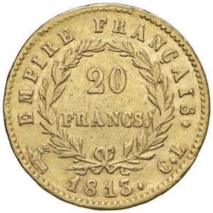 Napoleonic coins minted in Italy - Napoleone (1804-1814) Genova - 20 Franchi 1813 - G...