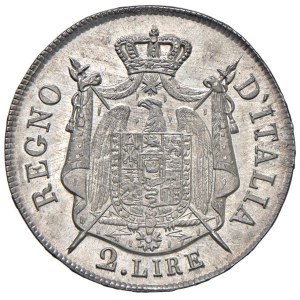 Napoleonic coins minted in Italy - Napoleone (1804-1814) Milano - 2 Lire 1807 cifre d...