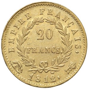 Napoleonic coins minted in Italy - Napoleone (1804-1814) Roma - 20 Franchi 1812 - Gig...