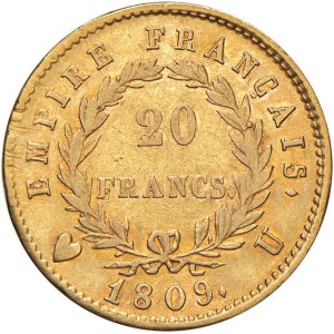 Napoleonic coins minted in Italy - Napoleone (1804-1814) Torino - 20 Franchi 1809 - G...