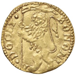 Papal coins - Adriano VI (1522-1523) Bologna - Ducato - Munt. 104 Var...