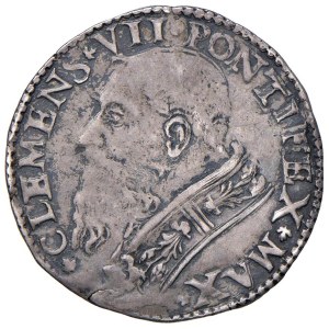 Papal coins - Clemente VII (1523-1534) Giulio - Munt. 47 AG (g 3,63) ...