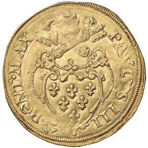 Papal coins - Paolo III (1534-1549) Scudo d'oro - Munt. 20 AU (g 3,38...