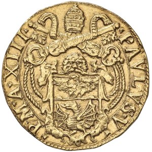 Papal coins - Paolo V (1605-1621) Quadrupla A. XIII - Munt. 7 AU (g 1...