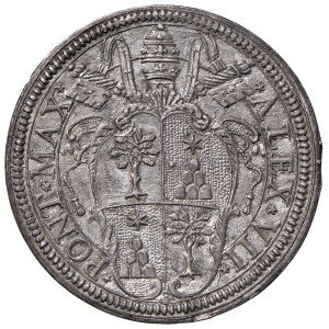 Papal coins - Alessandro VII (1655-1667) Testone - Munt. 9 AG (g 9,66...