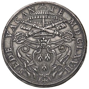 Papal coins - Sede vacante (1667) Piastra 1667 - Munt. 3 AG (g 31,55)...