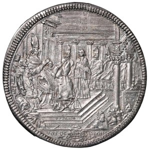 Papal coins - Clemente XI (1700-1721) Piastra A. VI - Munt. 45 AG (g ...