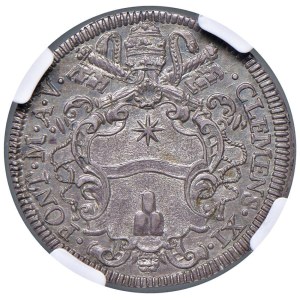 Papal coins - Clemente XI (1700-1721) Giulio A. V - Munt. 117 AG RR I...
