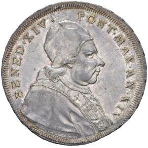 Papal coins - Benedetto XIV (1740-1758) Scudo 1753 A. XIV - Munt. 44 ...