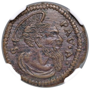 Papal coins - Clemente XIII (1758-1769) Gubbio - Quattrino - Munt. 54...