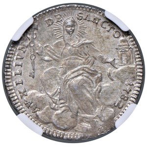 Papal coins - Pio VI (1775-1799) Quinto di scudo o doppio giulio 1782...
