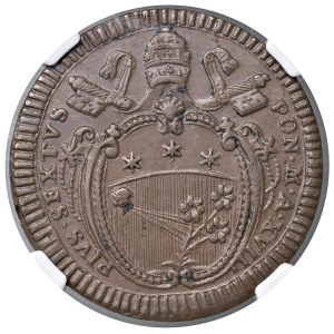 Papal coins - Pio VI (1774-1799) 2 Baiocchi A. XVIII - Munt. 110 CU I...