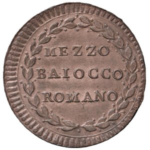 Papal coins - Pio VI (1775-1799) Mezzo Baiocco romano An. XVI - Munt....