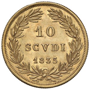 Papal coins - Gregorio XVI (1831-1846) 10 Scudi 1835 A. V - Nomisma 3...