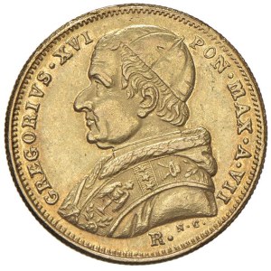Papal coins - Gregorio XVI (1831-1846) 5 Scudi 1837 A. VII - Nomisma ...