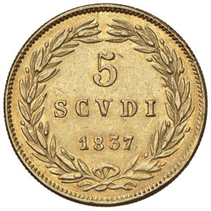 Papal coins - Gregorio XVI (1831-1846) 5 Scudi 1837 A. VII - Nomisma ...