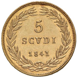 Papal coins - Gregorio XVI (1831-1846) Bologna 5 Scudi 1841 A. XI - N...