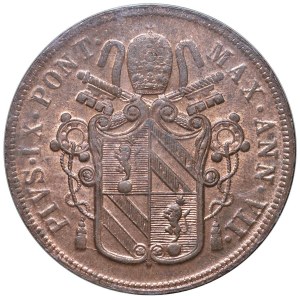 Papal coins - Pio IX (1846-1870) 5 Baiocchi 1852 A. VII - Nomisma 769...
