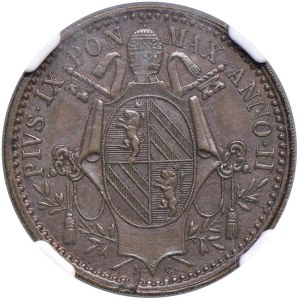 Papal coins - Pio IX (1846-1870) Bologna - Mezzo Baiocco 1848/7 A. II...