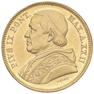 Papal coins - Pio IX (1846-1878) 50 Lire 1868 A. XXII - Nomisma 840 A...